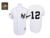 White Throwback Wade Boggs Men #12 Mitchell And Ness MLB New York Yankees Jersey