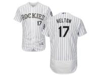 White Todd Helton Men #17 Majestic MLB Colorado Rockies Flexbase Collection Jersey
