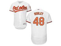White Vance Worley Men #48 Majestic MLB Baltimore Orioles Flexbase Collection Jersey