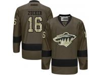 Wild #16 Jason Zucker Green Salute to Service Stitched NHL Jersey