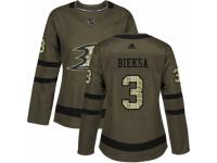 Women Adidas Anaheim Ducks #3 Kevin Bieksa Green Salute to Service NHL Jersey
