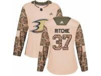 Women Adidas Anaheim Ducks #37 Nick Ritchie Camo Veterans Day Practice NHL Jersey