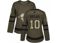 Women Adidas Arizona Coyotes #10 Anthony Duclair Green Salute to Service NHL Jersey