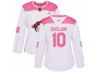 Women Adidas Arizona Coyotes #10 Anthony Duclair White/Pink Fashion NHL Jersey