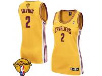 Women Adidas Cleveland Cavaliers #2 Kyrie Irving Swingman Gold Alternate 2016 The Finals Patch NBA Jersey