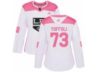 Women Adidas Los Angeles Kings #73 Tyler Toffoli White/Pink Fashion NHL Jersey