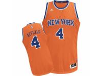 Women Adidas New York Knicks #4 Arron Afflalo Swingman Orange Alternate NBA Jersey