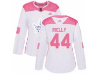 Women Adidas Toronto Maple Leafs #44 Morgan Rielly White/Pink Fashion NHL Jersey