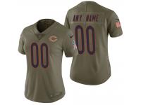 Women Chicago Bears Olive 2017 Salute To Service Custom Jersey