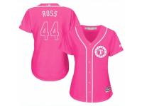 Women Majestic Texas Rangers #44 Tyson Ross Pink Fashion Cool Base MLB Jersey