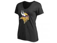 Women Minnesota Vikings Pro Line Primary Team Logo Slim Fit T-Shirt Black