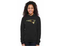 Women New England Patriots Pro Line Black Gold Collection Pullover Hoodie