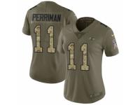 Women Nike Baltimore Ravens #11 Breshad Perriman Limited Olive/Camo Salute to Service NFL Jersey