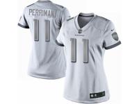 Women Nike Baltimore Ravens #11 Breshad Perriman Limited White Platinum NFL Jersey
