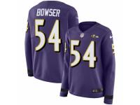 Women Nike Baltimore Ravens #54 Tyus Bowser Limited Purple Therma Long Sleeve NFL Jersey