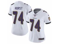 Women Nike Baltimore Ravens #74 James Hurst White Vapor Untouchable Limited Player NFL Jersey