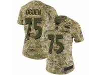 Women Nike Baltimore Ravens #75 Jonathan Ogden Limited Camo 2018 Salute to Service NFL Jersey