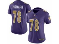 Women Nike Baltimore Ravens #78 Austin Howard Limited Purple Rush Vapor Untouchable NFL Jersey