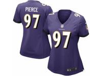 Women Nike Baltimore Ravens #97 Michael Pierce Game Purple Team Color NFL Jersey