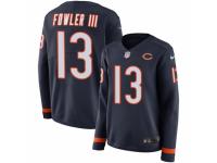 Women Nike Chicago Bears #13 Bennie Fowler III Limited Navy Blue Therma Long Sleeve NFL Jersey