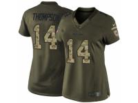Women Nike Chicago Bears #14 Deonte Thompson Limited Green Salute to Service NFL Jersey