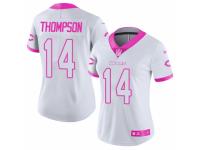 Women Nike Chicago Bears #14 Deonte Thompson Limited White-Pink Rush Fashion NFL Jersey