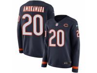 Women Nike Chicago Bears #20 Prince Amukamara Limited Navy Blue Therma Long Sleeve NFL Jersey