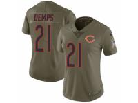 Women Nike Chicago Bears #21 Quintin Demps Limited Olive 2017 Salute to Service NFL Jersey