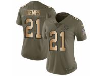 Women Nike Chicago Bears #21 Quintin Demps Limited Olive/Gold Salute to Service NFL Jersey