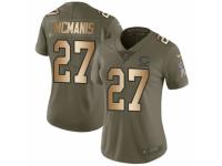 Women Nike Chicago Bears #27 Sherrick McManis Limited Olive/Gold Salute to Service NFL Jersey