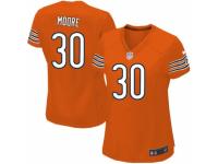 Women Nike Chicago Bears #30 D.J. Moore Orange Alternate NFL Jersey