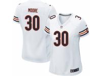 Women Nike Chicago Bears #30 D.J. Moore White NFL Jersey