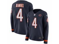 Women Nike Chicago Bears #4 Chase Daniel Limited Navy Blue Therma Long Sleeve NFL Jersey