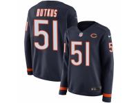 Women Nike Chicago Bears #51 Dick Butkus Limited Navy Blue Therma Long Sleeve NFL Jersey