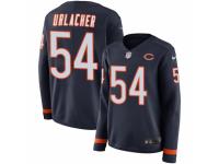 Women Nike Chicago Bears #54 Brian Urlacher Limited Navy Blue Therma Long Sleeve NFL Jersey