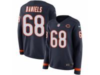 Women Nike Chicago Bears #68 James Daniels Limited Navy Blue Therma Long Sleeve NFL Jersey