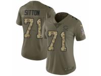 Women Nike Chicago Bears #71 Josh Sitton Limited Olive/Camo Salute to Service NFL Jersey