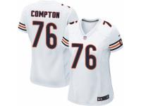 Women Nike Chicago Bears #76 Tom Compton Game White NFL Jersey