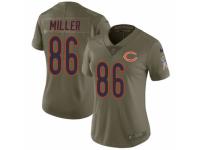 Women Nike Chicago Bears #86 Zach Miller Limited Olive 2017 Salute to Service NFL Jersey