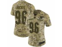 Women Nike Chicago Bears #96 Akiem Hicks Limited Camo 2018 Salute to Service NFL Jersey
