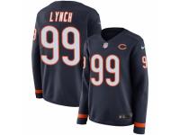 Women Nike Chicago Bears #99 Aaron Lynch Limited Navy Blue Therma Long Sleeve NFL Jersey