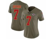 Women Nike Kansas City Chiefs #7 Harrison Butker Limited Olive 2017 Salute to Service NFL Jersey