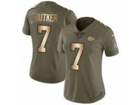 Women Nike Kansas City Chiefs #7 Harrison Butker Limited Olive/Gold 2017 Salute to Service NFL Jersey