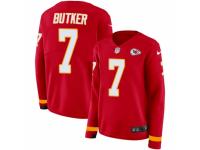 Women Nike Kansas City Chiefs #7 Harrison Butker Limited Red Therma Long Sleeve NFL Jersey