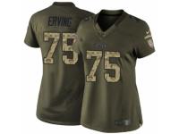 Women Nike Kansas City Chiefs #75 Cameron Erving Limited Green Salute to Service NFL Jersey