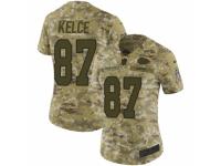 Women Nike Kansas City Chiefs #87 Travis Kelce Limited Camo 2018 Salute to Service NFL Jersey