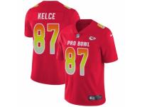 Women Nike Kansas City Chiefs #87 Travis Kelce Limited Red 2018 Pro Bowl NFL Jersey
