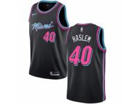 Women Nike Miami Heat #40 Udonis Haslem  Black NBA Jersey - City Edition