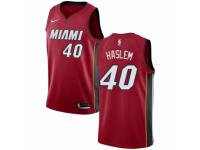 Women Nike Miami Heat #40 Udonis Haslem Red NBA Jersey Statement Edition