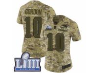 Women Nike New England Patriots #10 Josh Gordon Limited Camo 2018 Salute to Service Super Bowl LIII Bound NFL Jersey